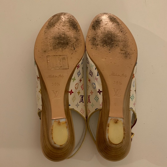SOLD-Rare Louis Vuitton Butterfly Primrose Wedges - Picture 15 of 15